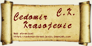 Čedomir Krasojević vizit kartica